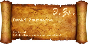 Dankó Zsuzsanna névjegykártya